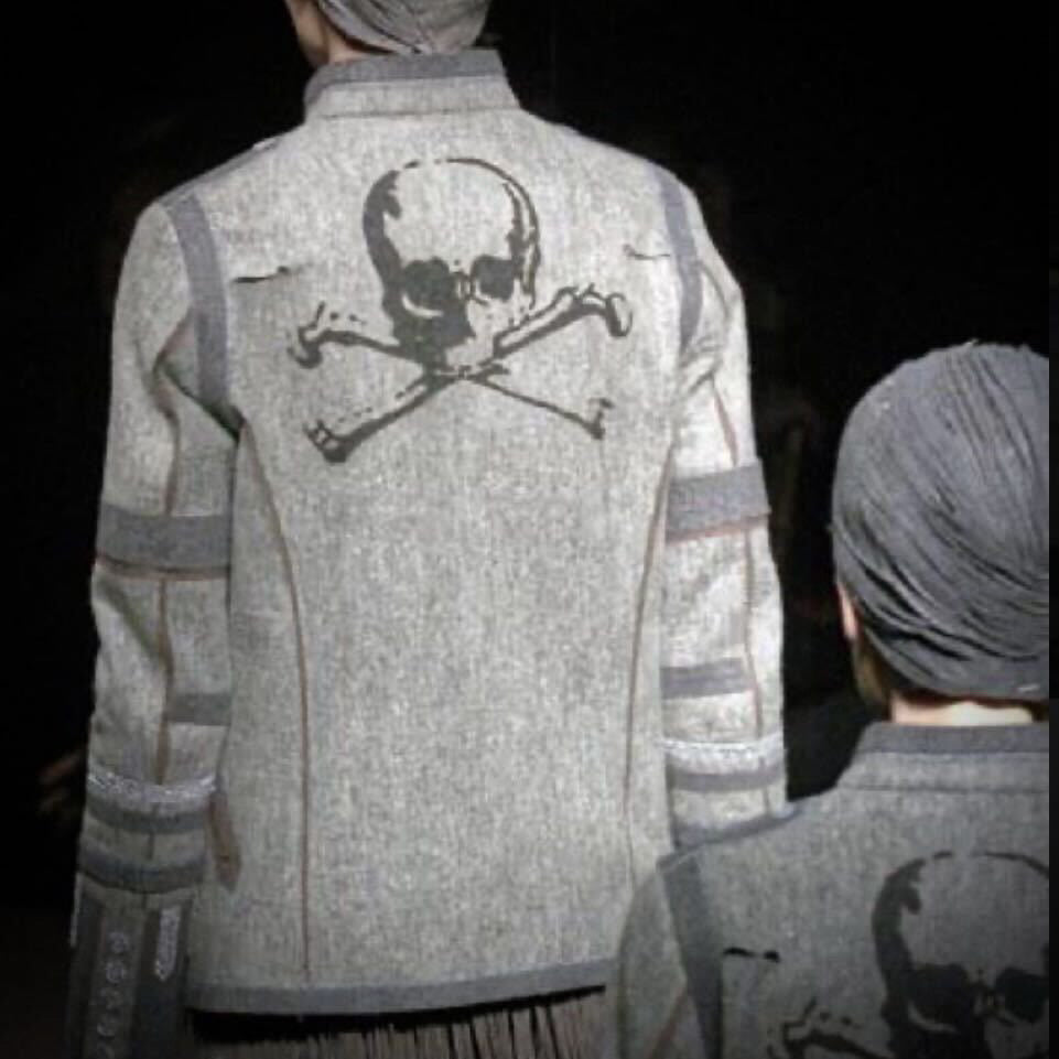 Undercover AW05 Arts & Crafts Felted Wool Napoleon Jacket With Skull (2)