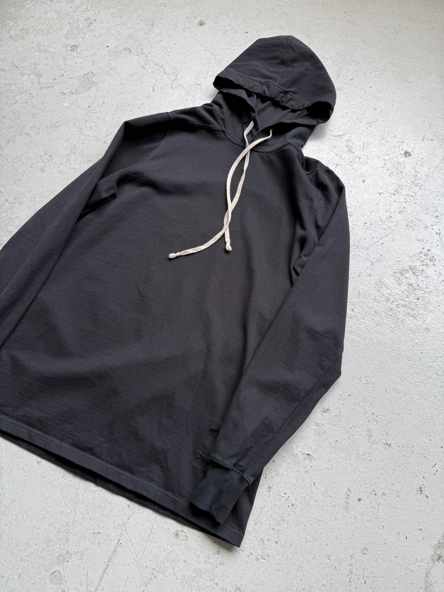 Rick Owens DRKSHDW SS18 Black Drawstring Hoodie (M)