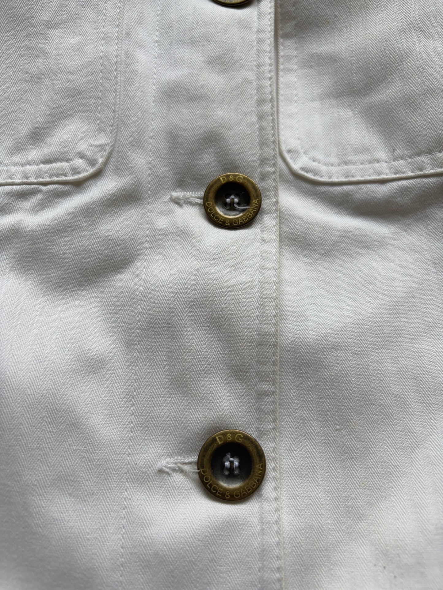 Dolce & Gabbana White Belted Jacket (30/44)