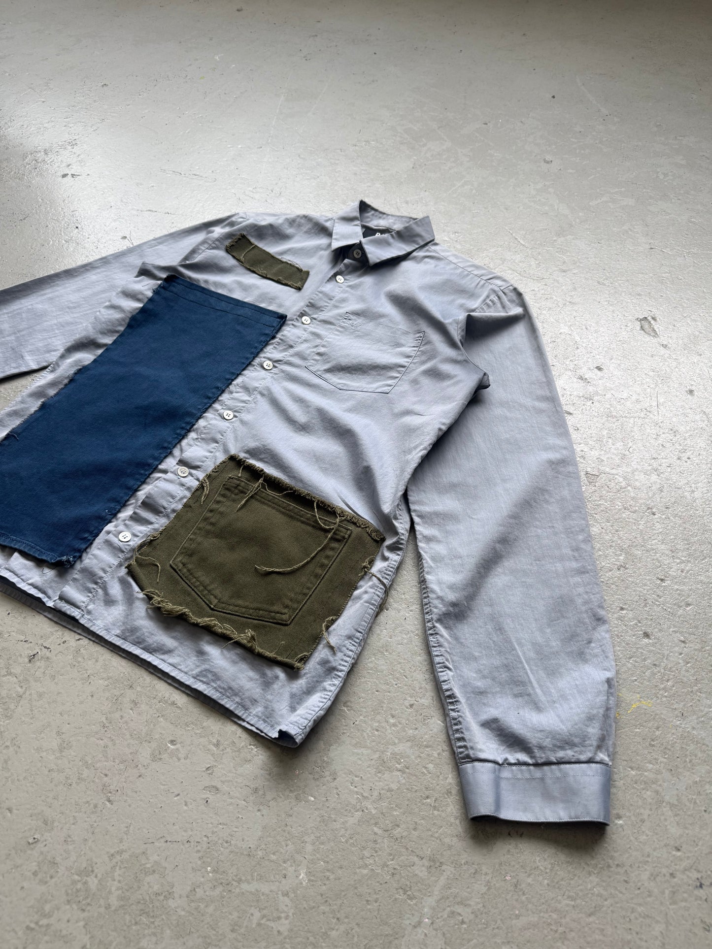 RAF by Raf Simons Patchwork Button Up (XL)