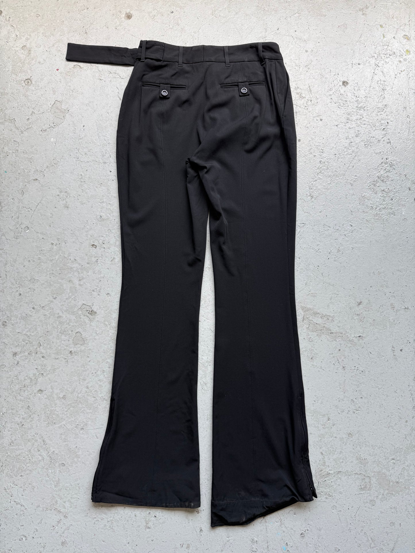 Acne Studios Black Belted Trousers (42)