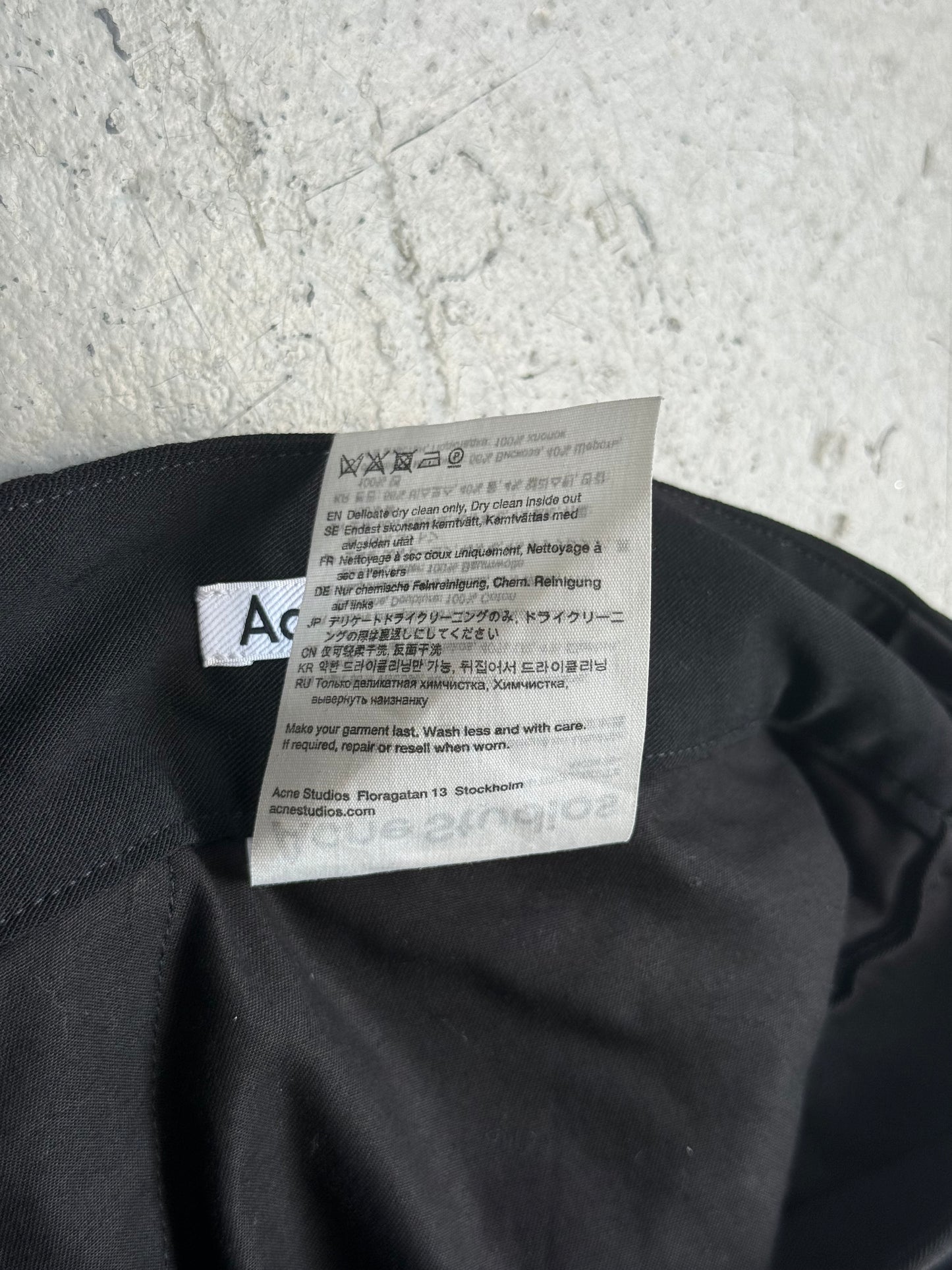 Acne Studios Black Belted Trousers (42)