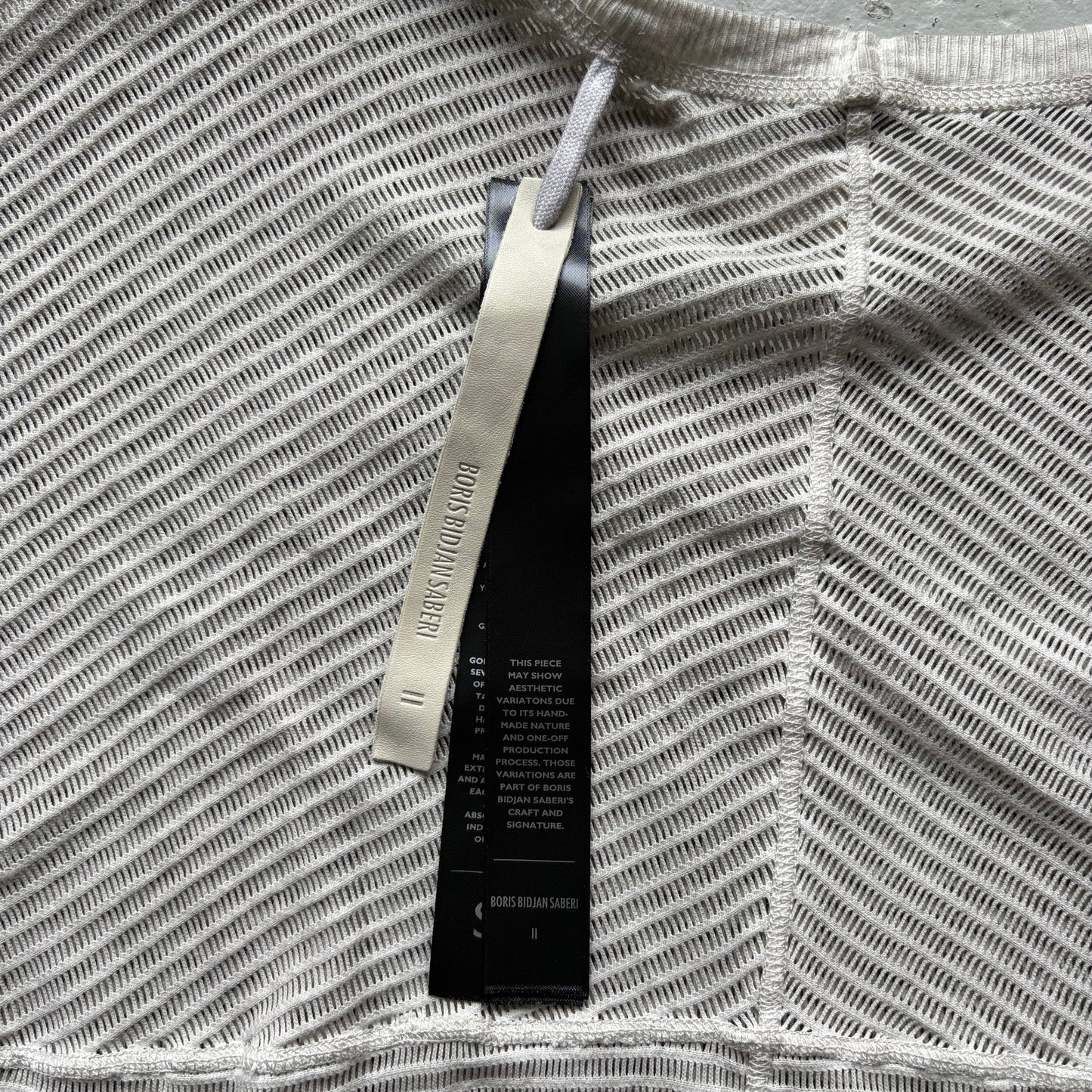 Boris Bidjan Saberi SS24 TS Resin Dyed Light Grey Short Sleeve Shirt (S)