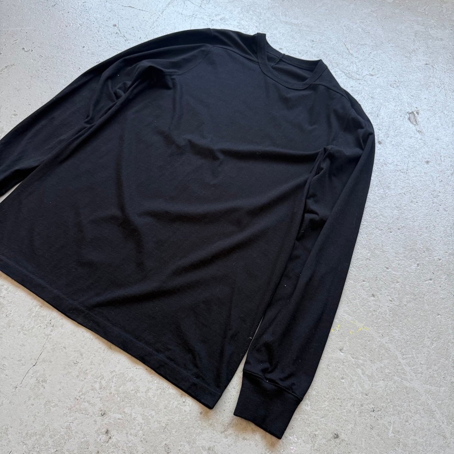 Rick Owens SS21 PHLEGETHON Black Level Long Sleeve Shirt (XL)