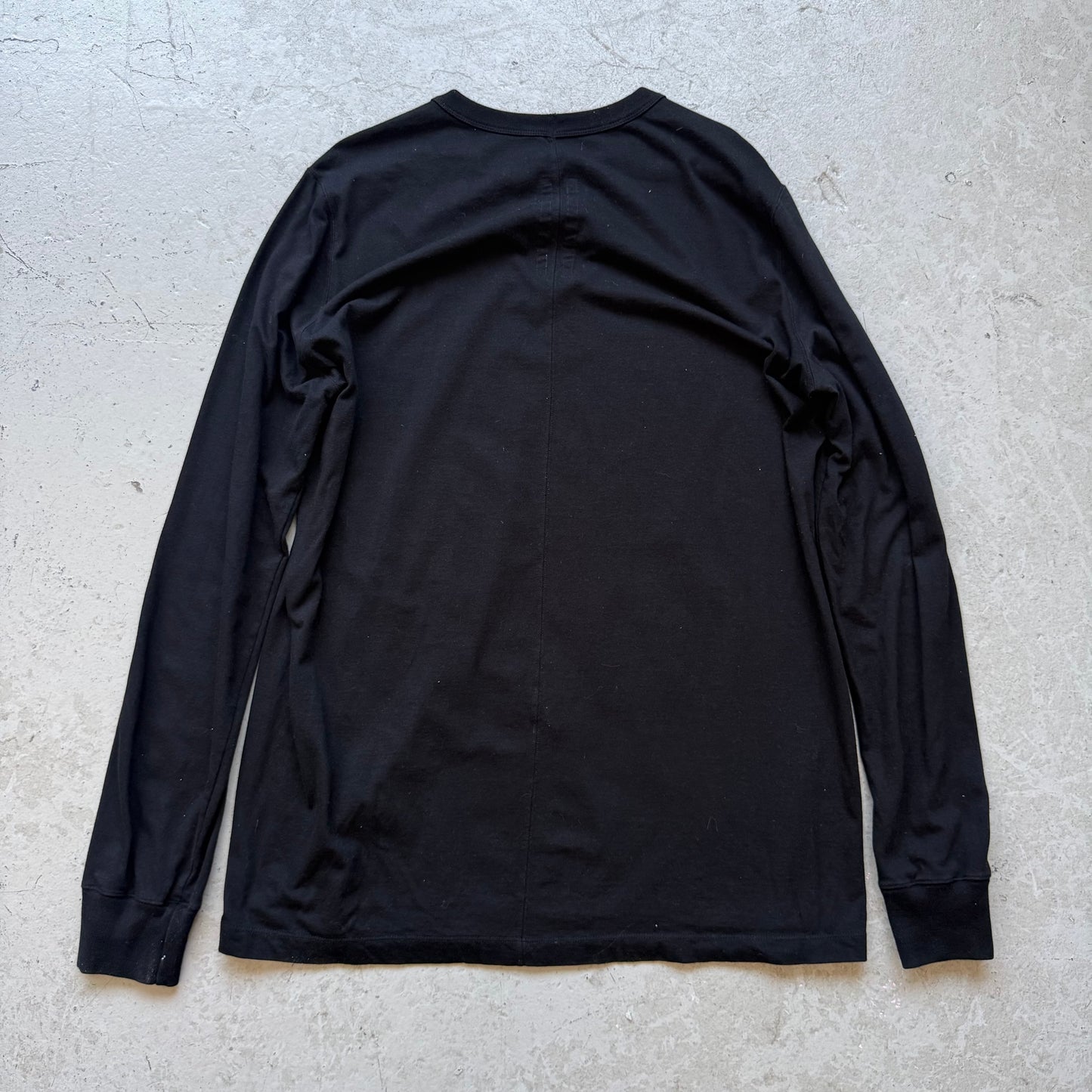 Rick Owens SS21 PHLEGETHON Black Level Long Sleeve Shirt (XL)