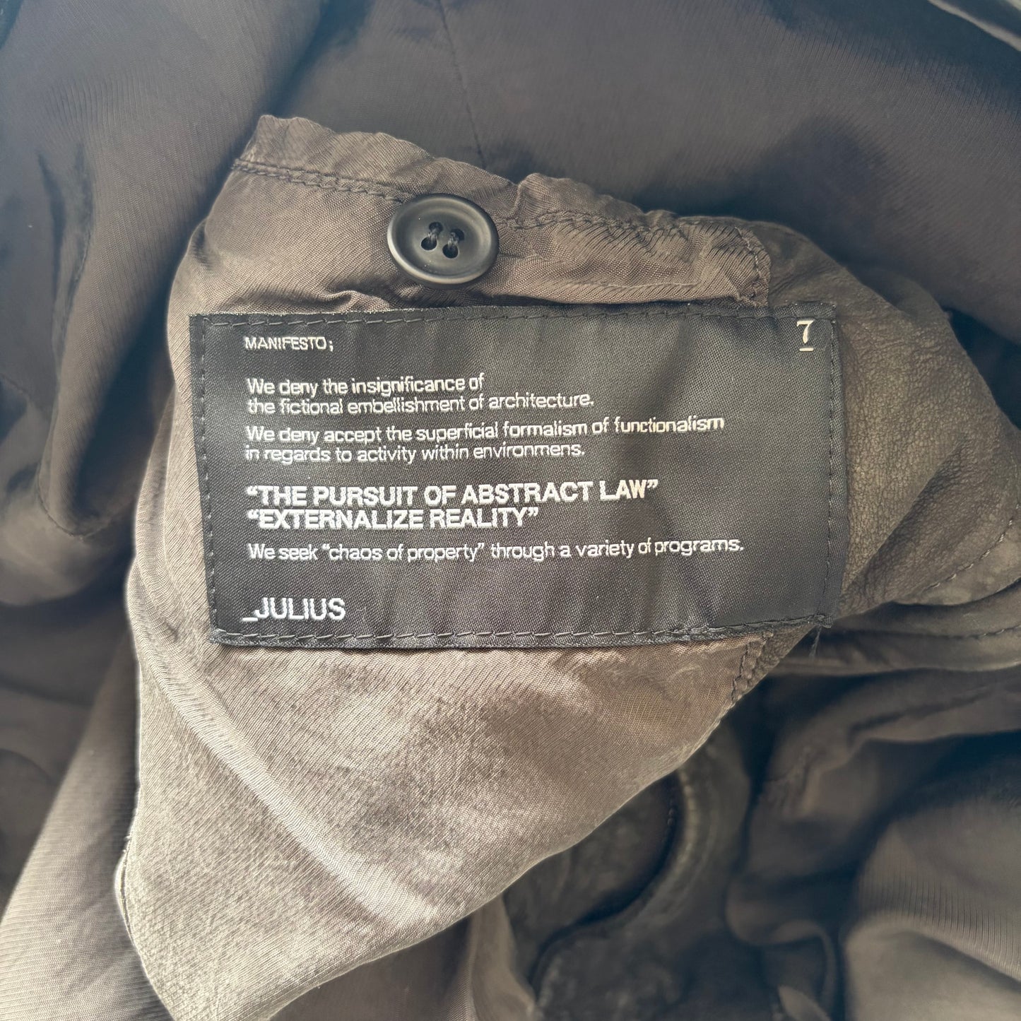 Julius FW12 "Resonance" Crinkled Lamb Leather Black Jacket (2)