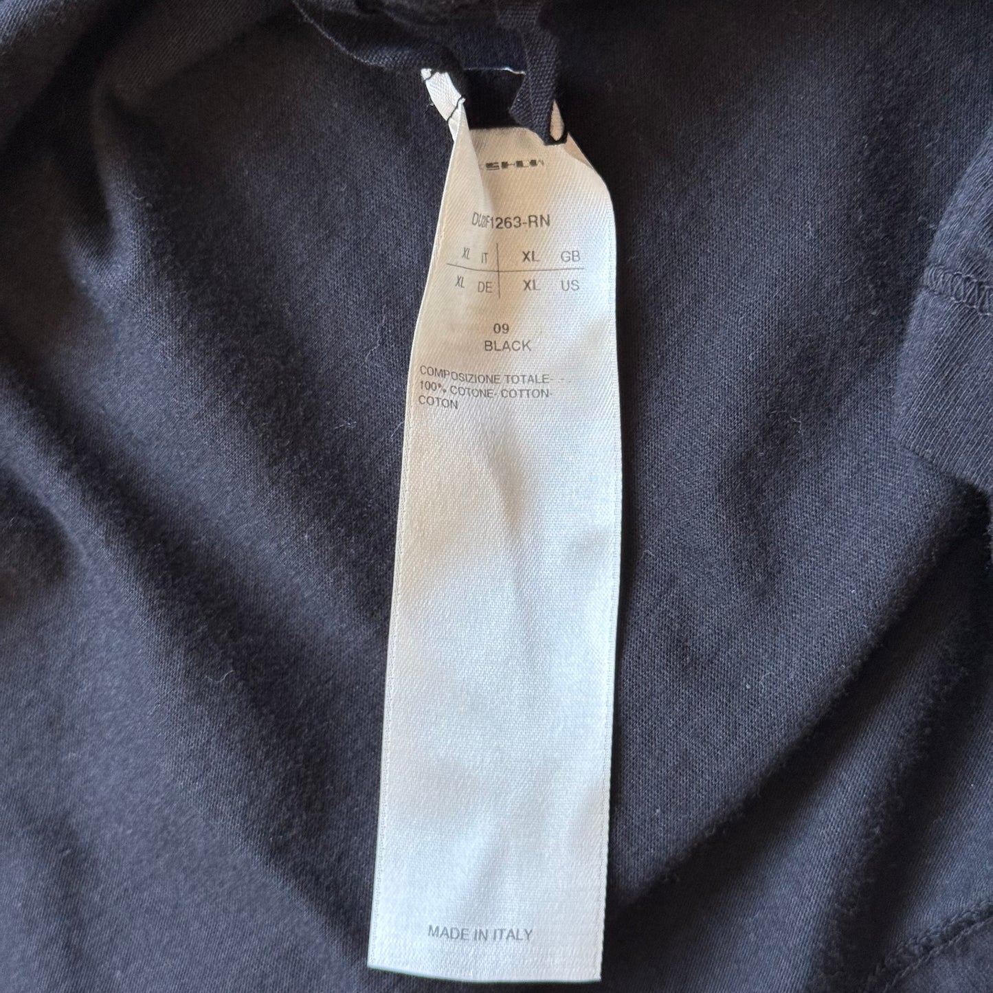 Rick Owens DRKSHDW Black Raglan Long Sleeve (XL)