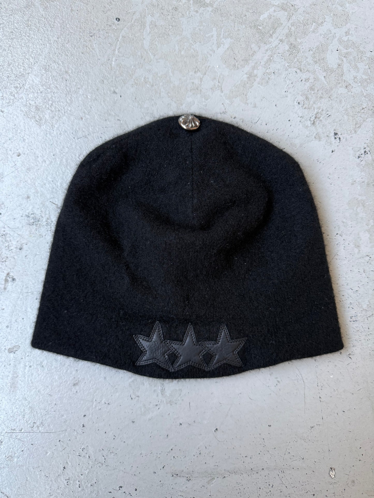 Chrome Hearts Cashmere Leather Star Beanie (OS)