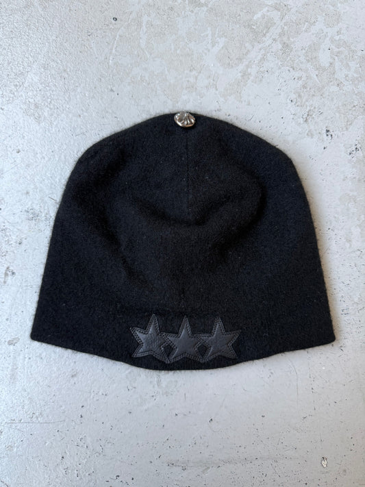 Chrome Hearts Cashmere Leather Star Beanie (OS)