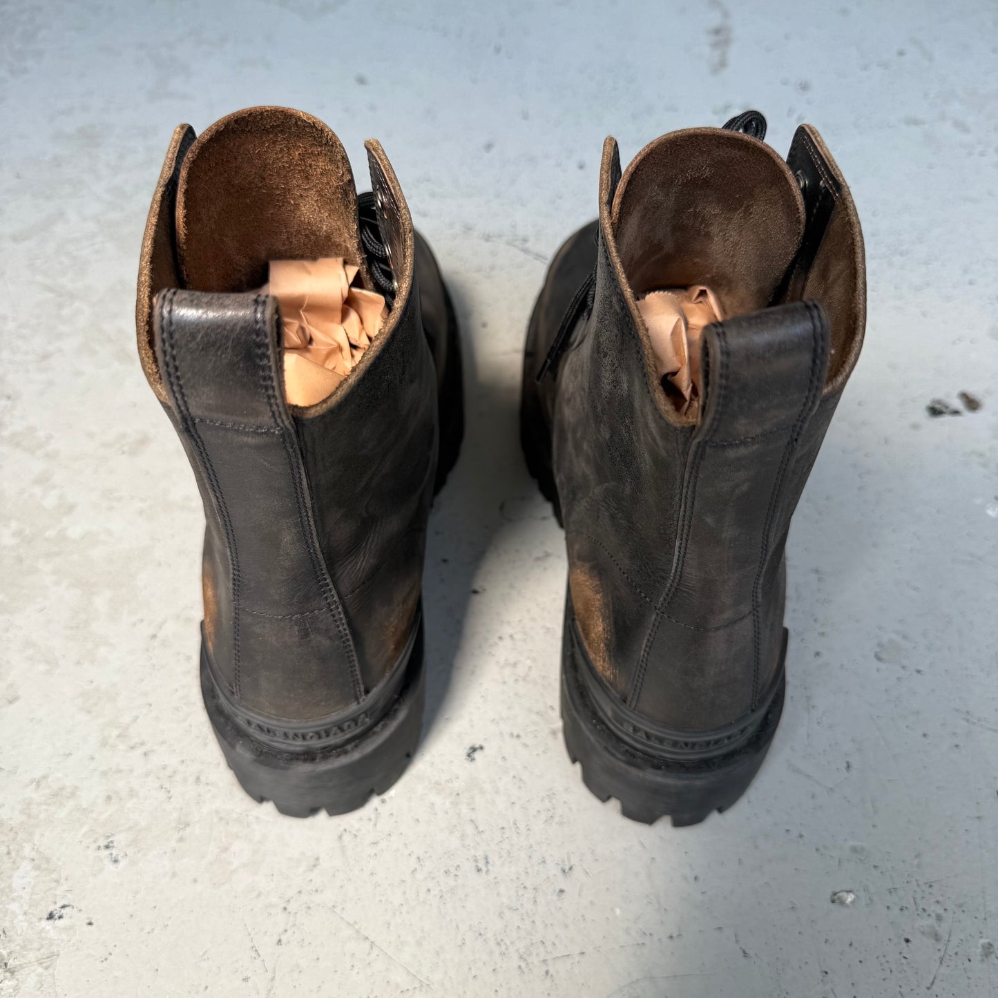 Balenciaga Leather Strike Boots (42)