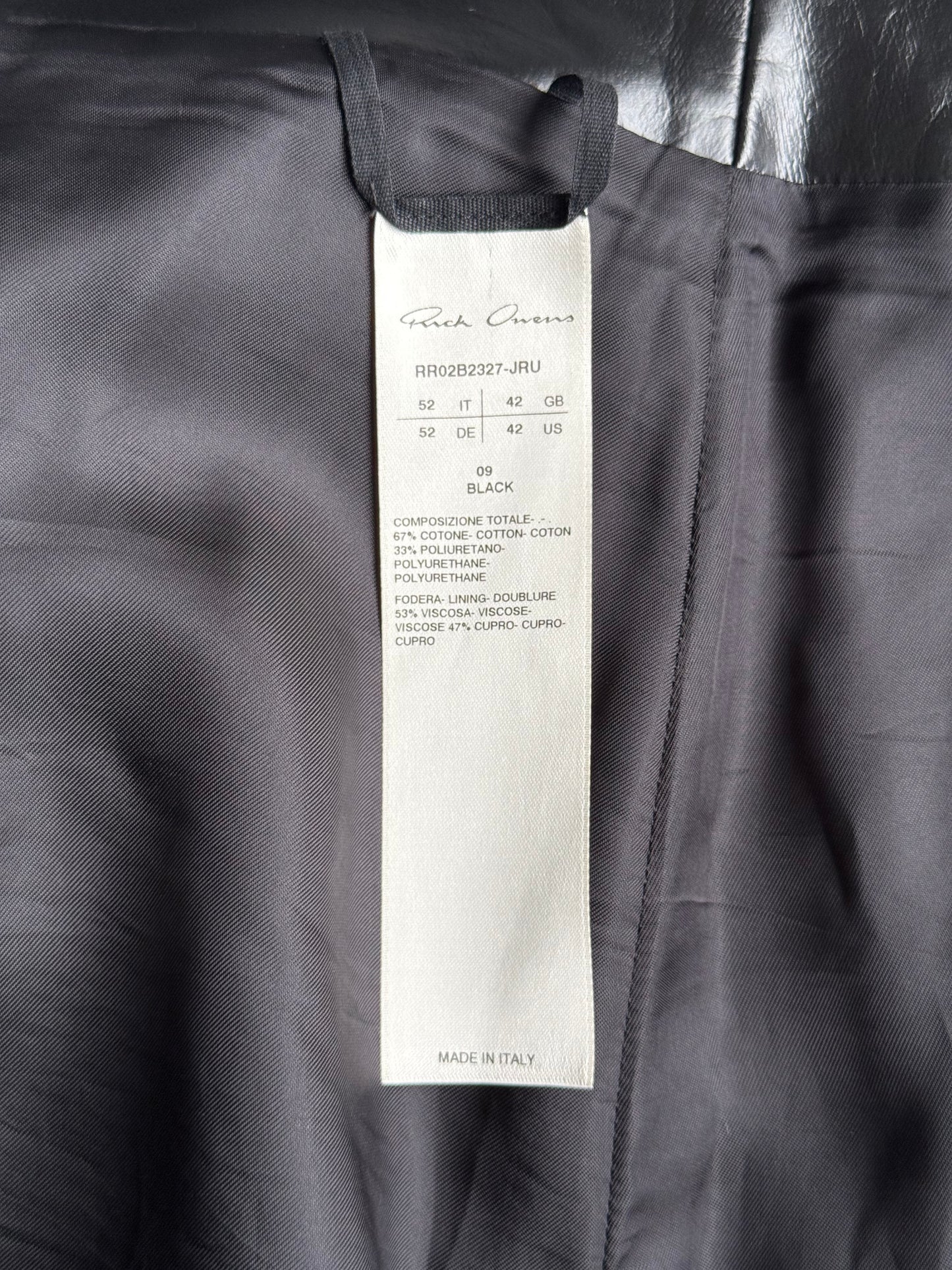 Rick Owens FW22 STROBE Cotton Polyurethane Wrap Skirt (52)