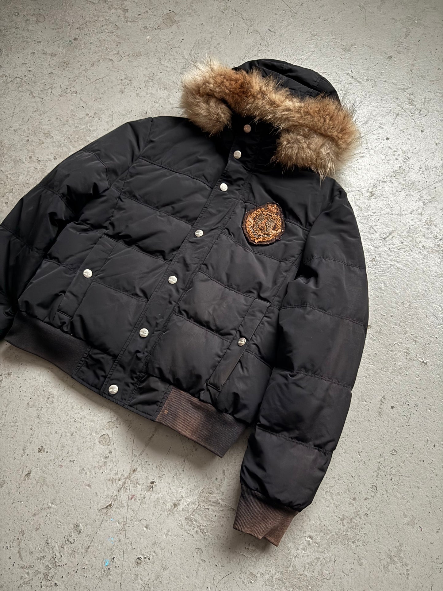 Moschino Black Fur Hooded Black Jacket (52)
