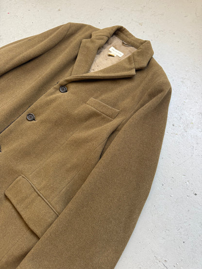 Dries Van Noten Olive Wool Trench Coat (50)