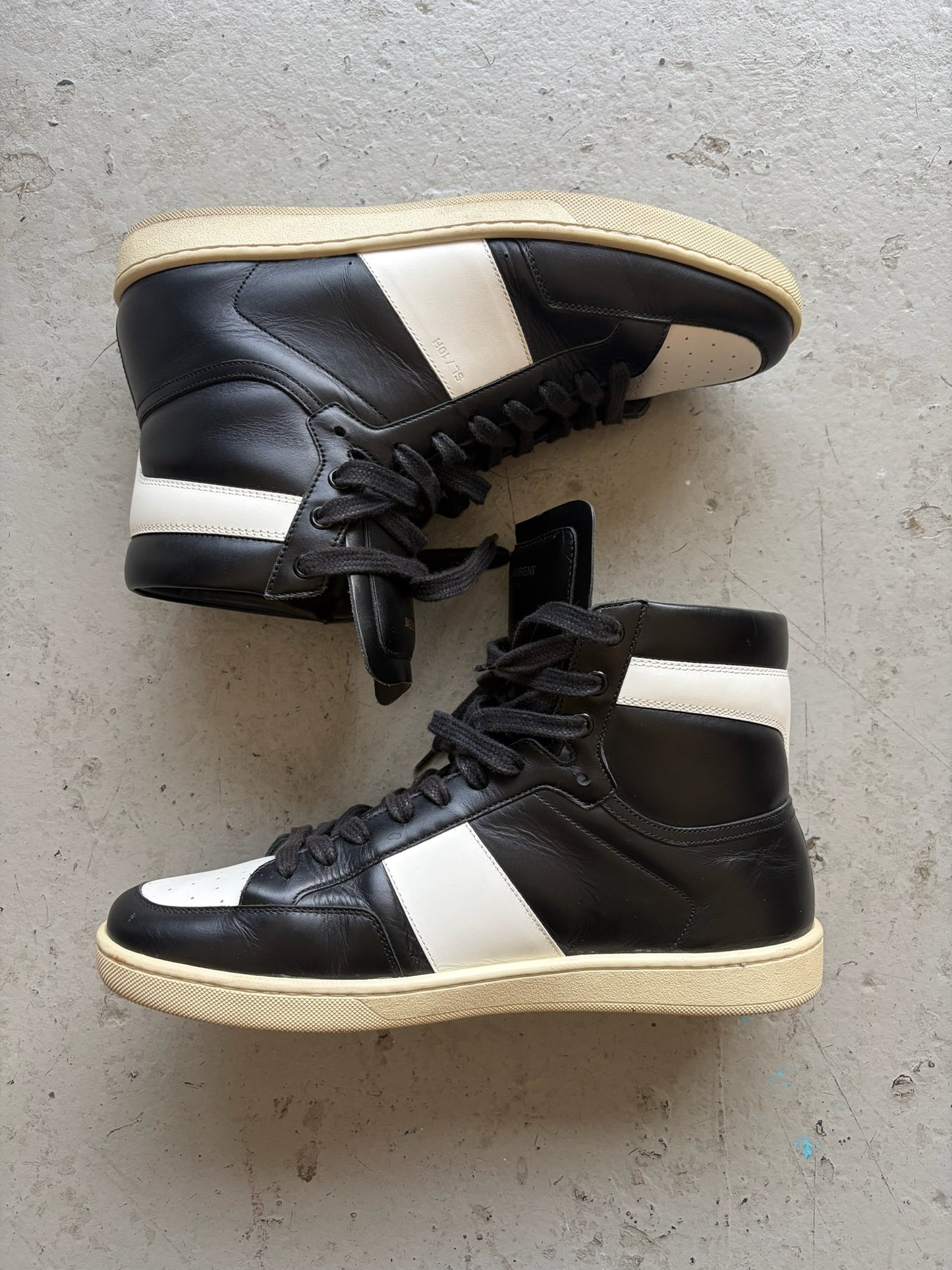 Saint Laurent Paris SL/10H Leather High Top (42 1/2)