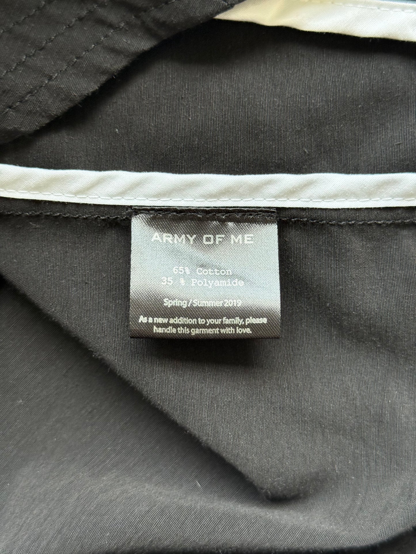 Army Of Me SS19 Cotton Black Zip Up (L)