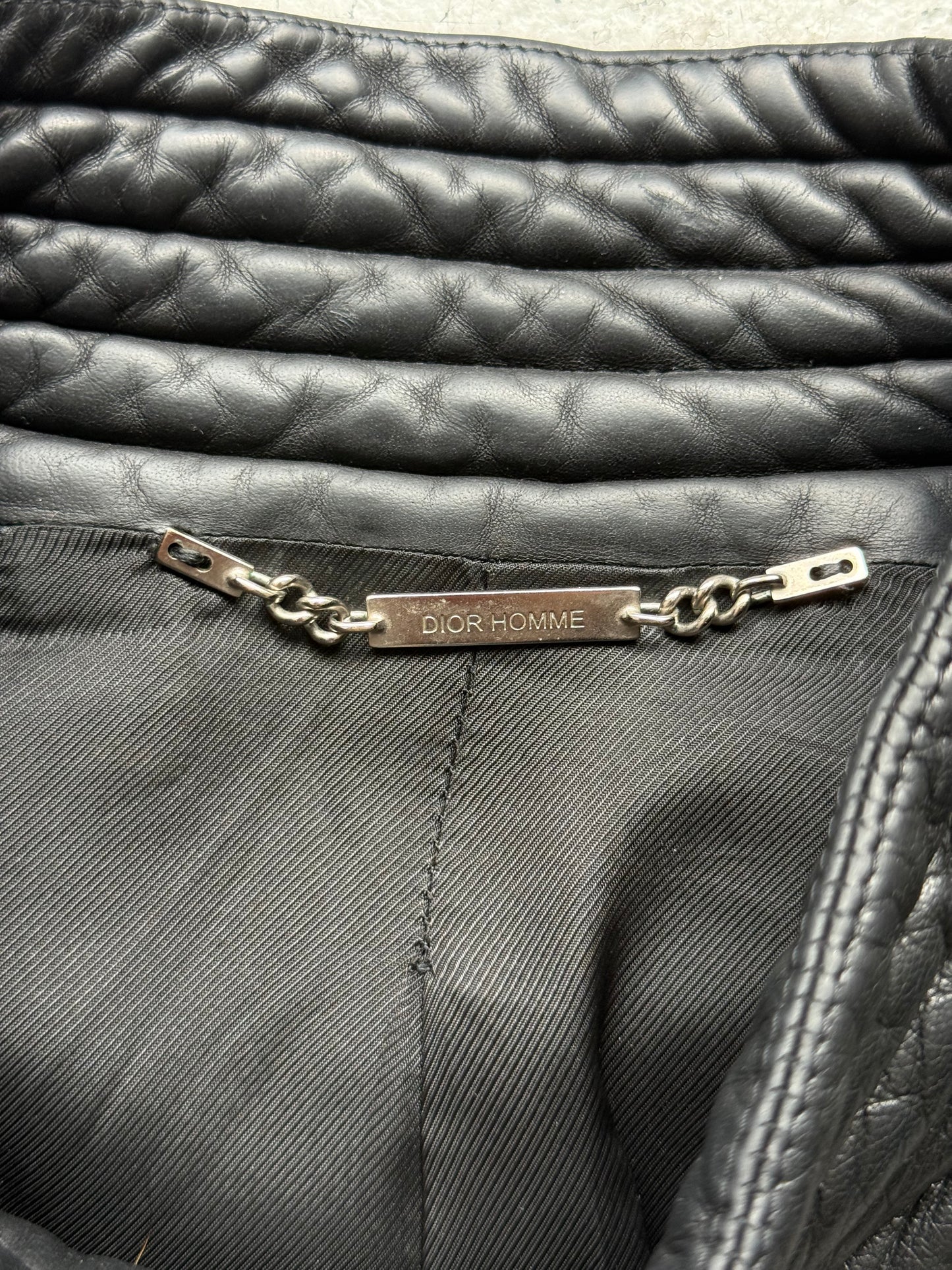 Dior Homme AW04 VOTC Leather Bomber Jacket (48)