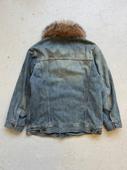 Dolce & Gabbana 2000s Denim Jacket With Fur Collar (48)