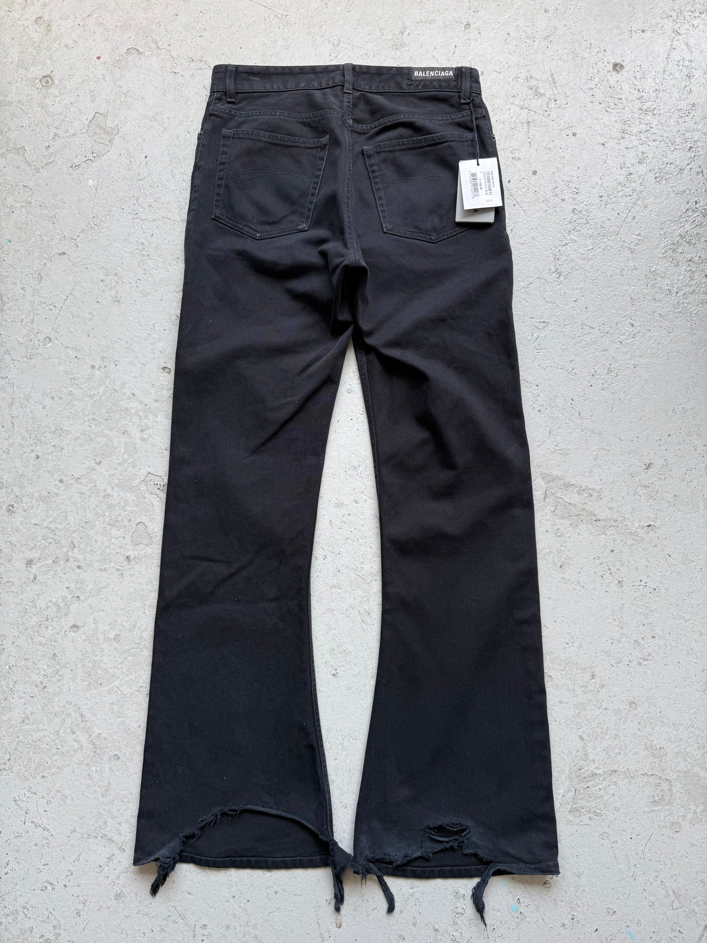 Balenciaga Peach Pitch Black Flare Denim (L)