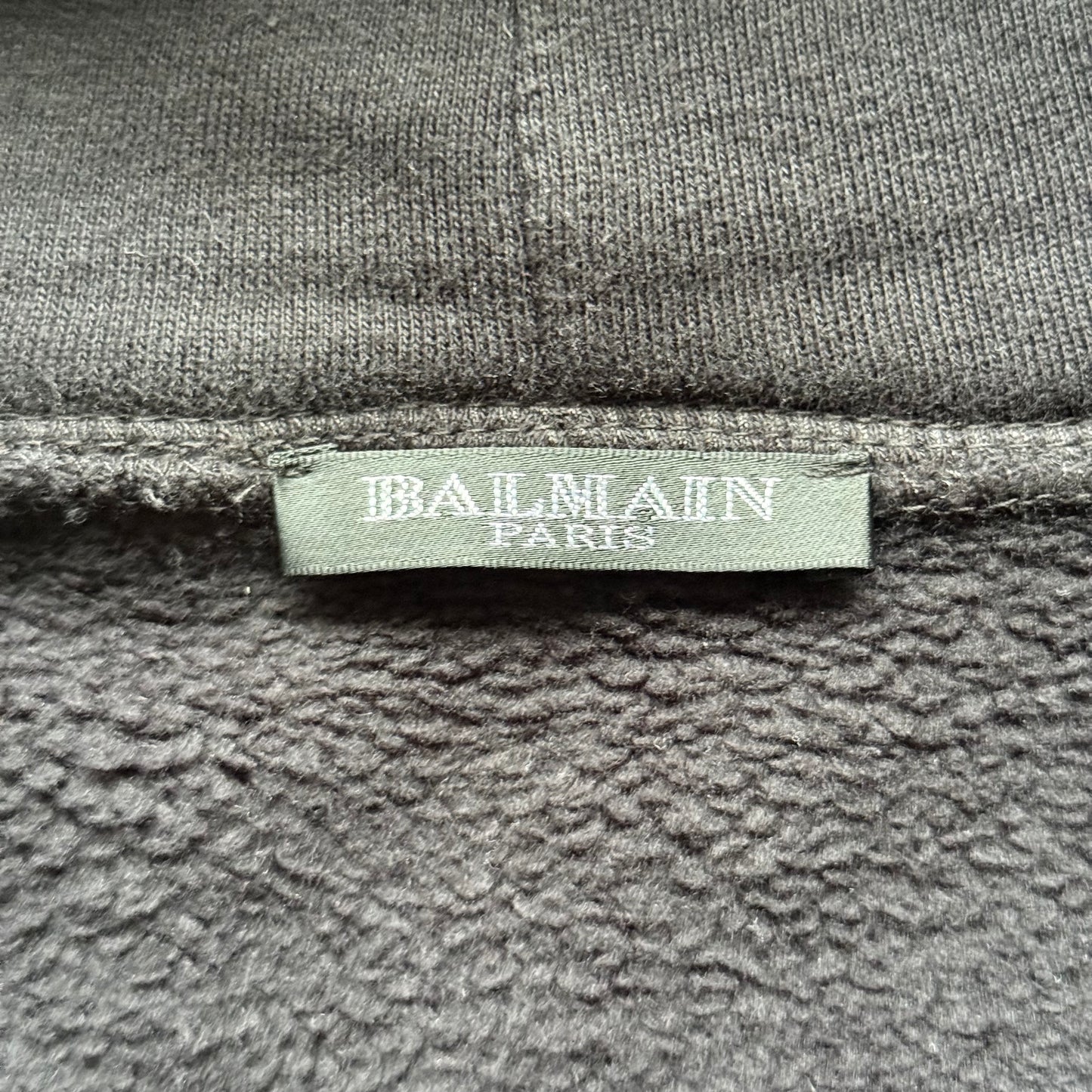 Balmain FW10 Decarnin Black Asymmetric Zip Up (XL)