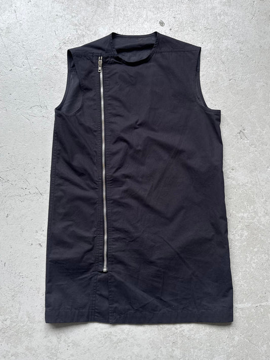 Rick Owens SS14 VICIOUS Sleeveless Assymetrical Zip Jacket (M)