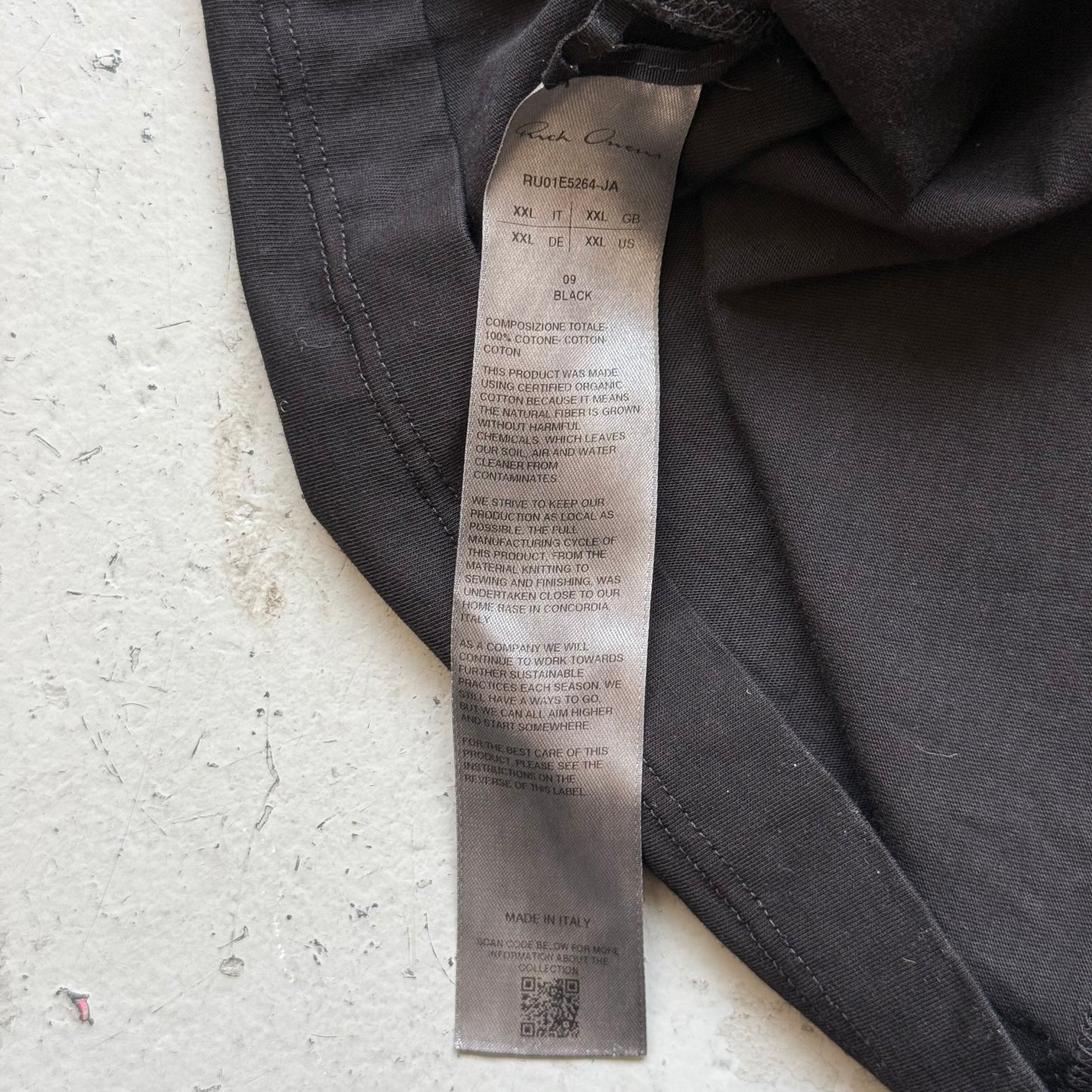 Rick Owens FW25 HOLLYWOOD Black Level Short Sleeve Shirt (XXL)