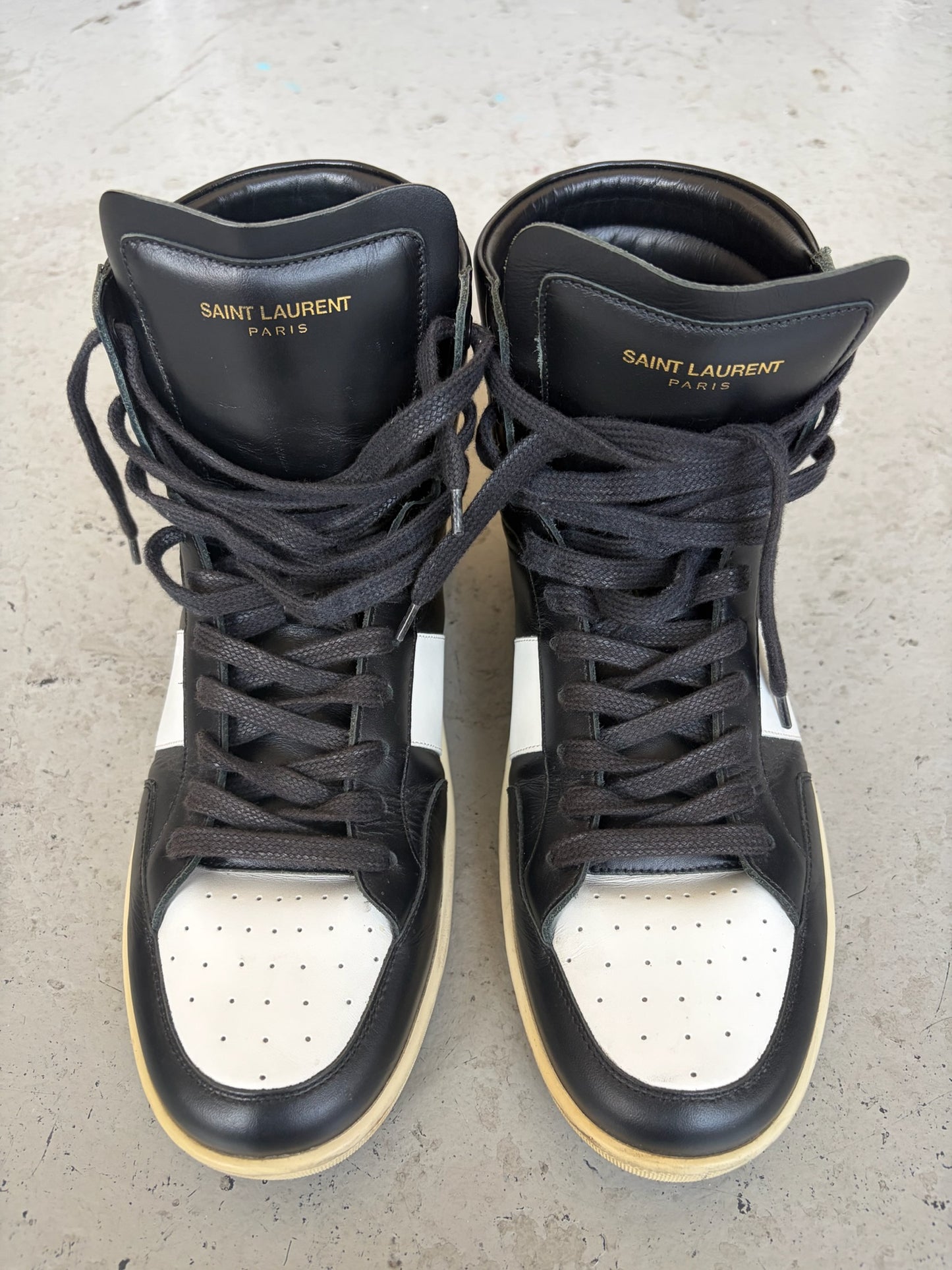 Saint Laurent Paris SL/10H Leather High Top (42 1/2)