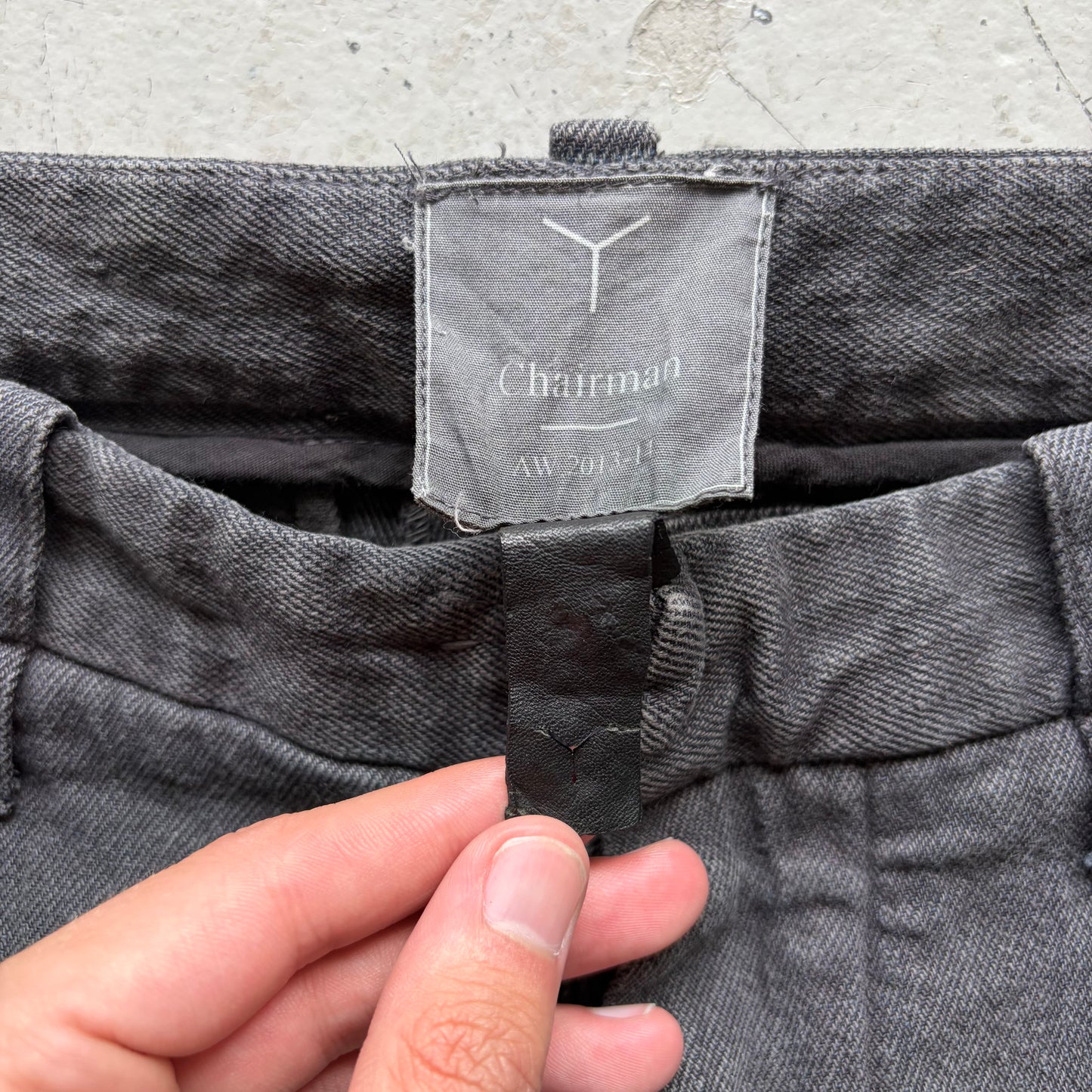 Y/Project by Yohan Serfaty AW13 Denim Jeans in Dark Grey Denim (48)