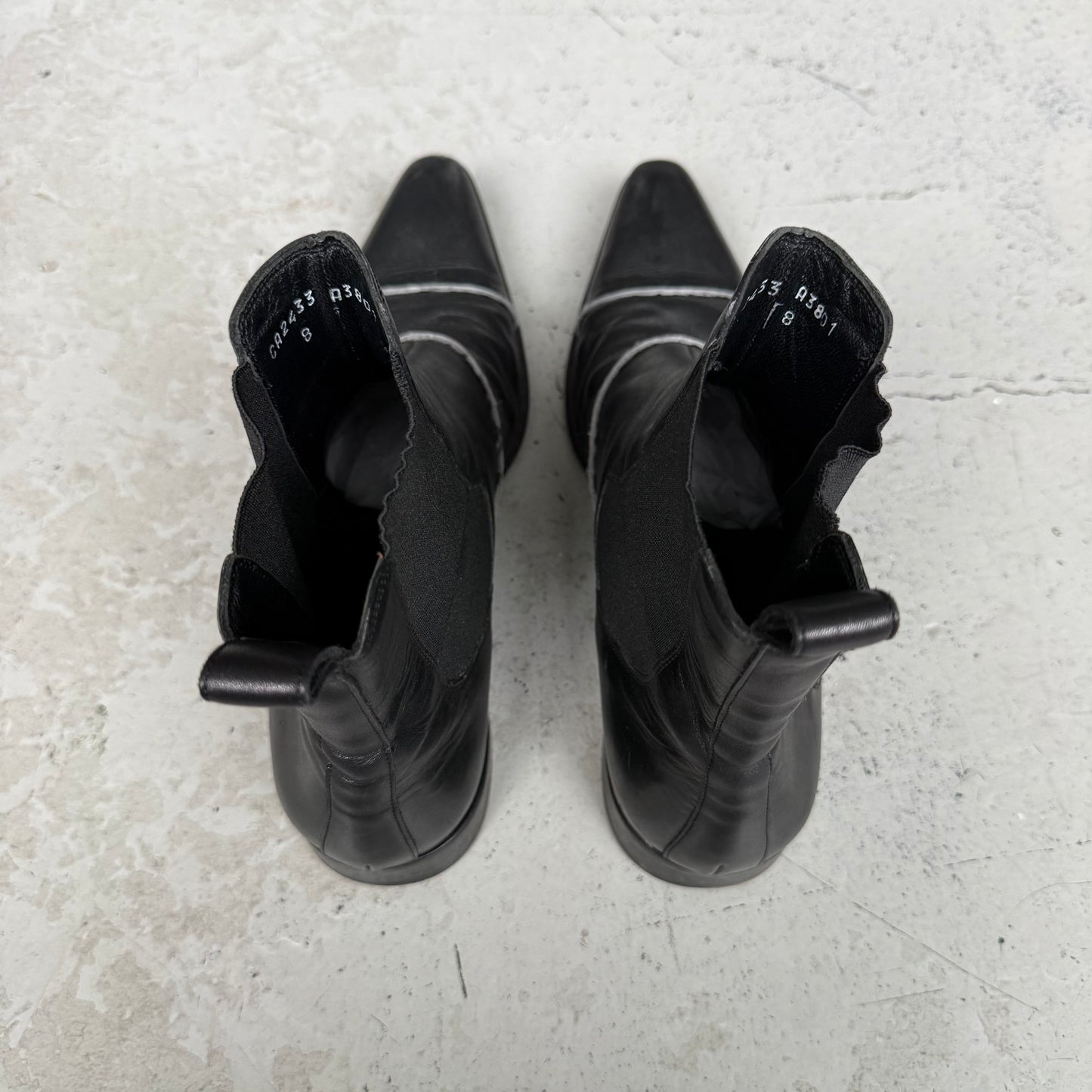Dolce & Gabbana Black Leather Double Buckle Chelsea Boots (8)