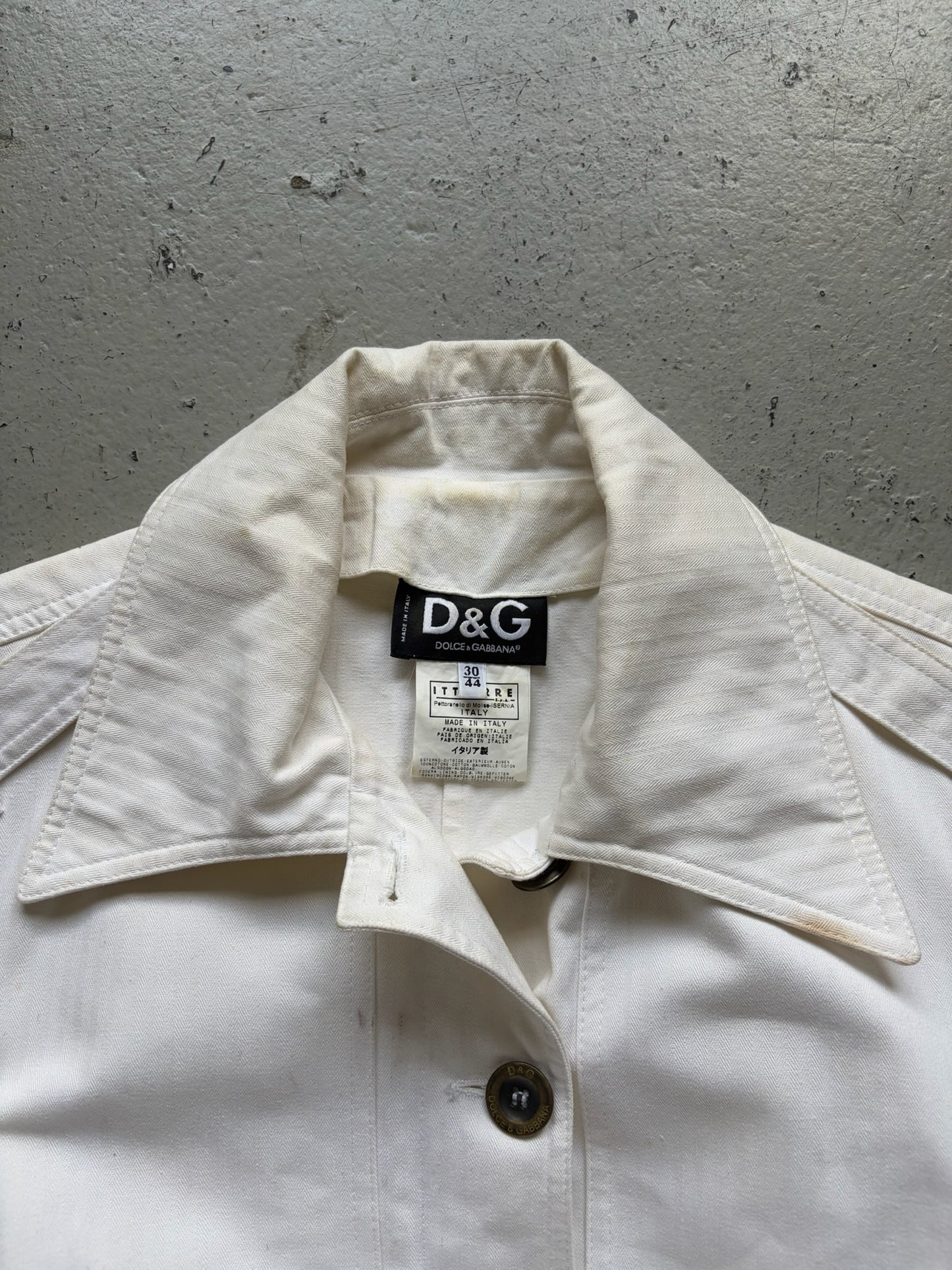 Dolce & Gabbana White Belted Jacket (30/44)
