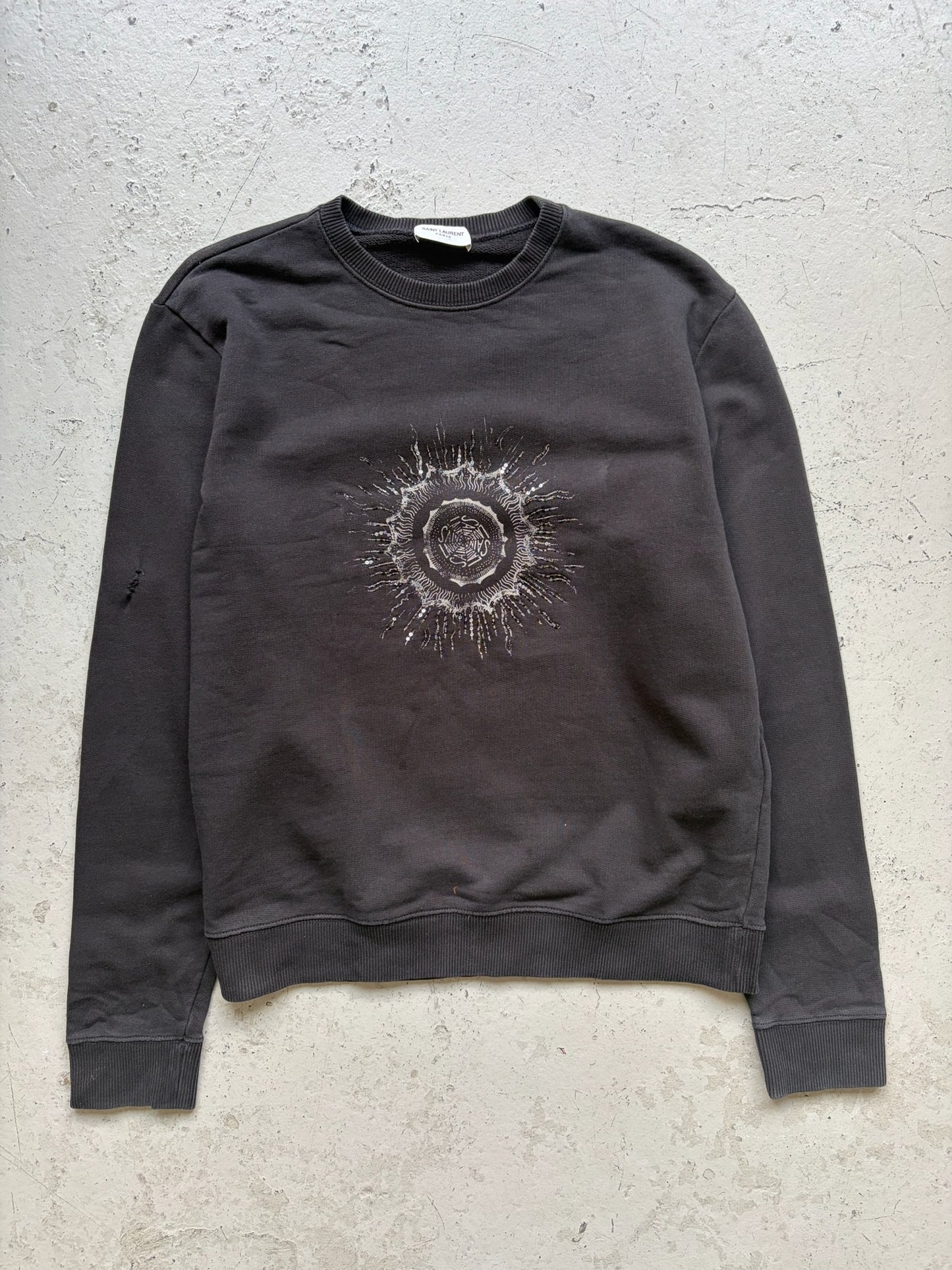 Saint Laurent Paris 2018 Sun Sequin Crewneck (S)