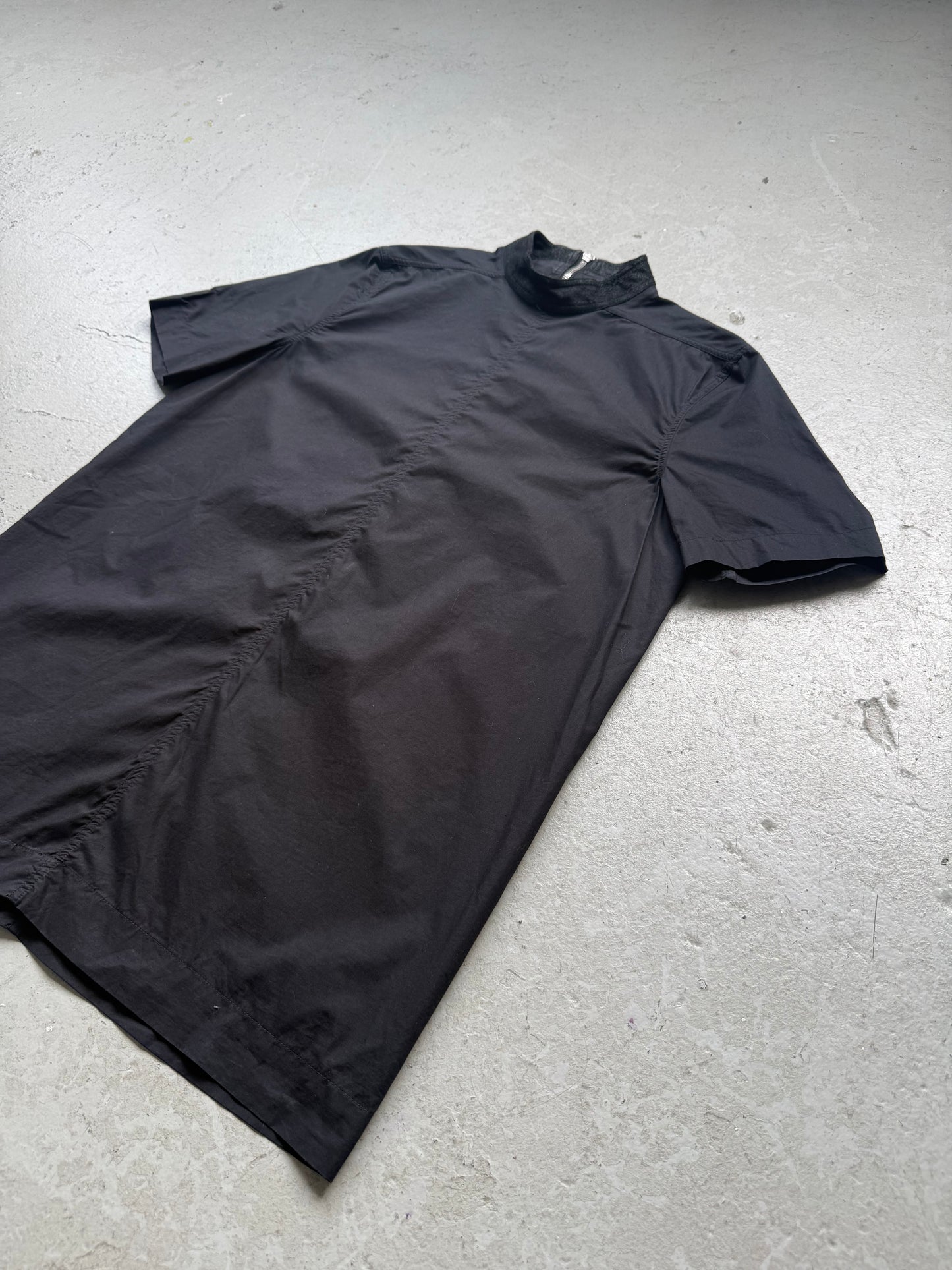 Rick Owens SS15 FAUN Blistered Lambskin Collar Short Sleeve Shirt (48)