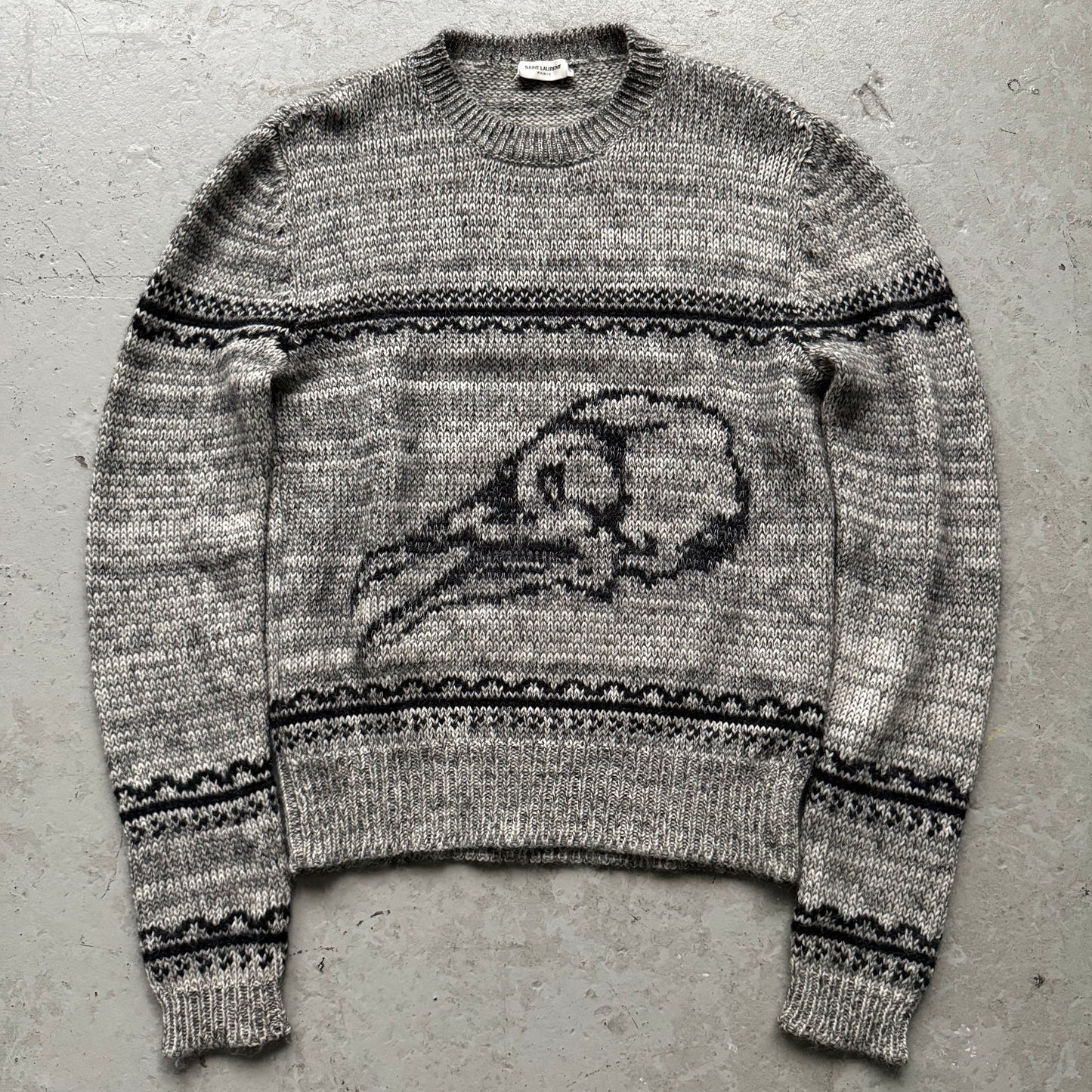 Saint Laurent Paris Knit Bird Sweater (S)
