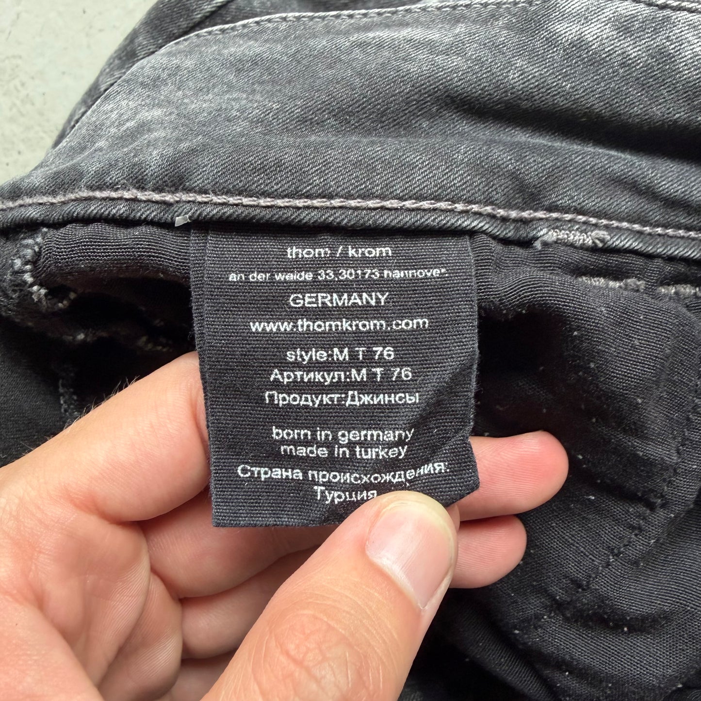 Thom Krom Black Denim (M)