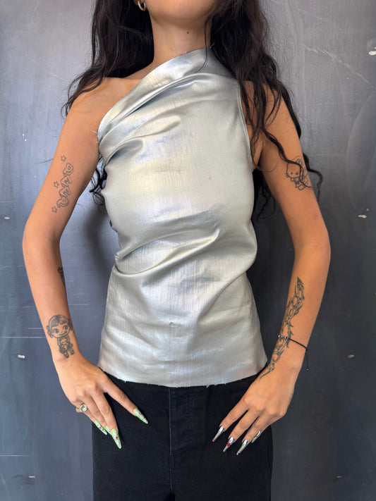 Rick Owens SAMPLE FW22 Strobe Aluminum Bustier Top (38)