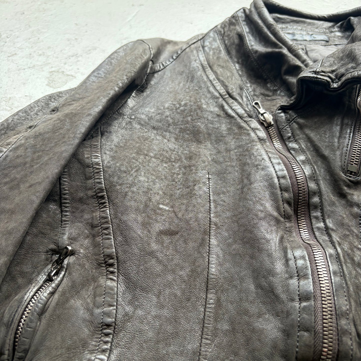 Julius FW12 "Resonance" Crinkled Lamb Leather Black Jacket (2)