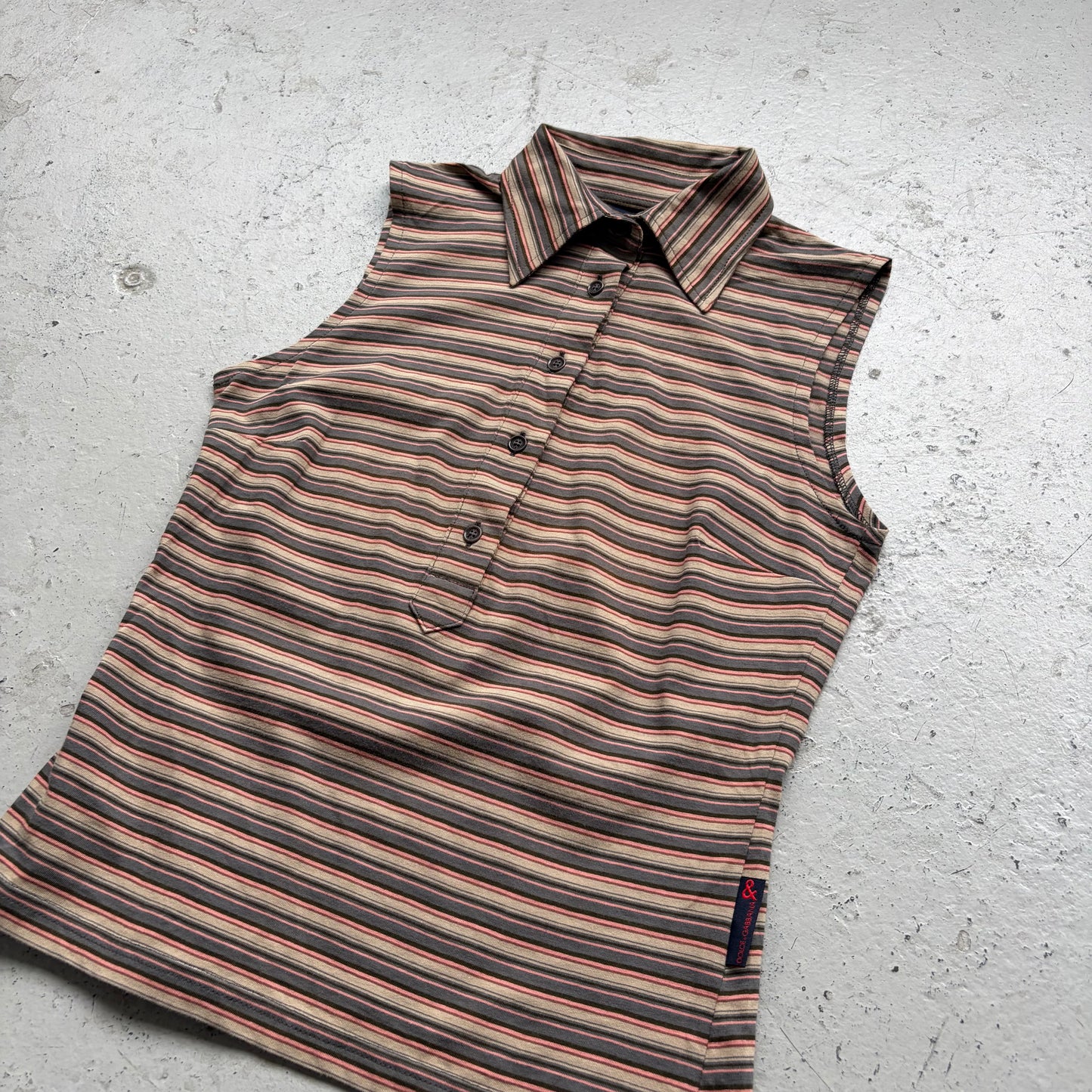 Dolce & Gabbana Striped Sleeveless Shirt (40)