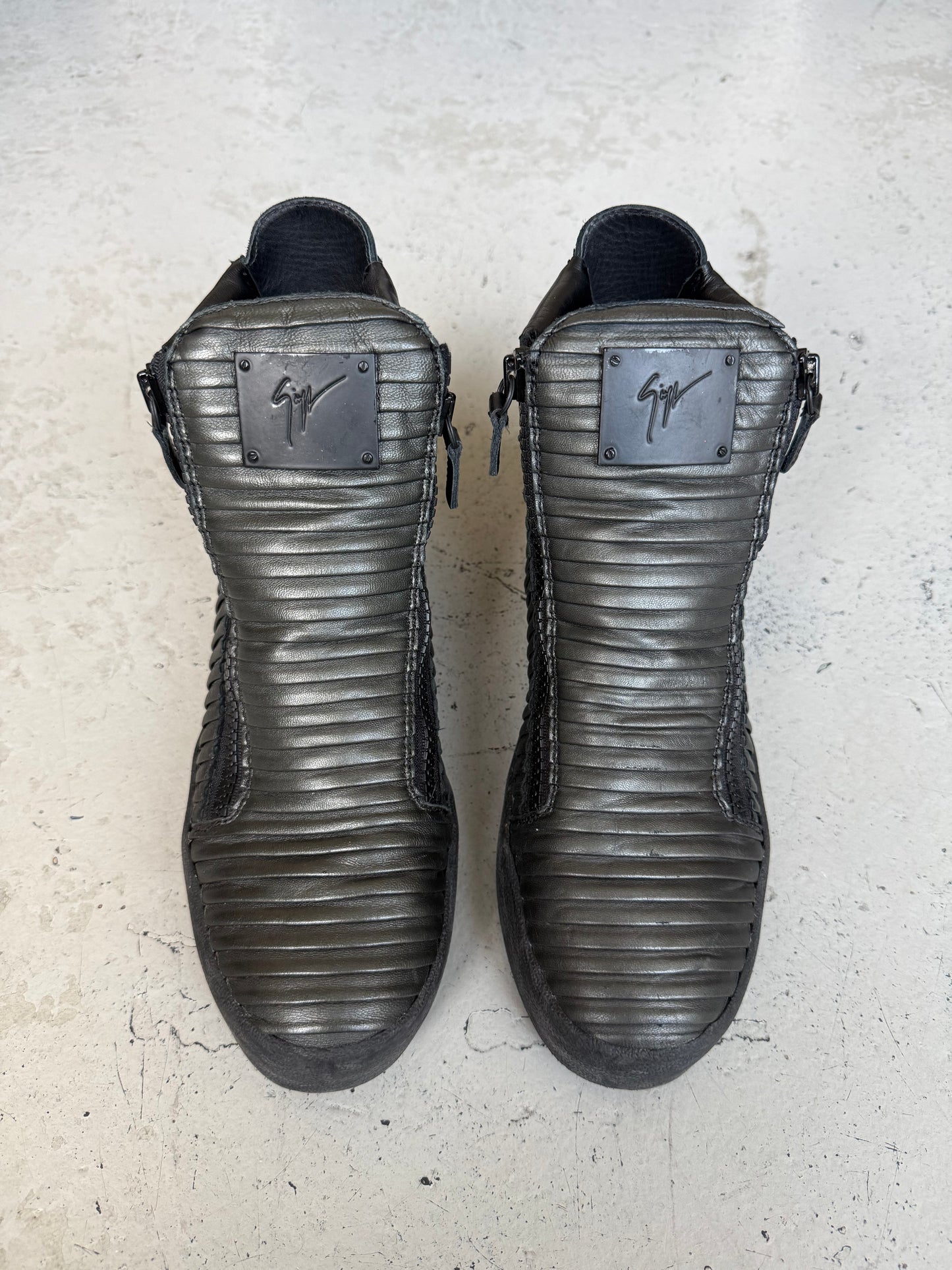 Giuseppe Paneled High Top Sneakers (42)
