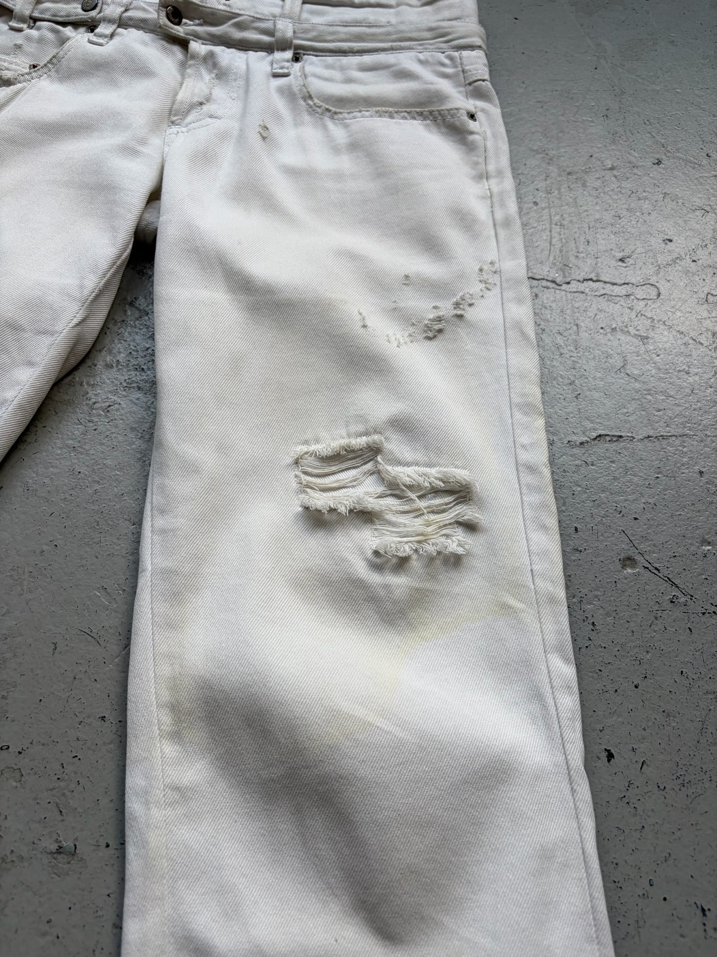 Dolce & Gabbana Double Waisted White Denim (45)