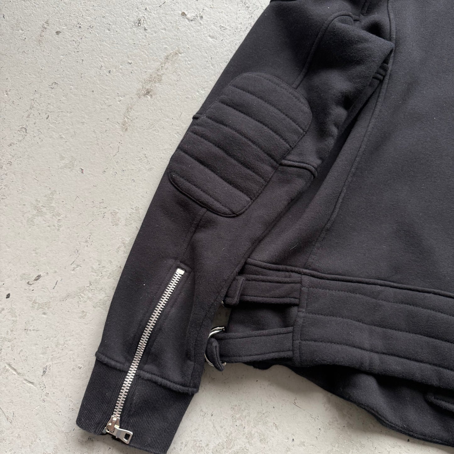 Balmain FW10 Decarnin Black Asymmetric Zip Up (XL)