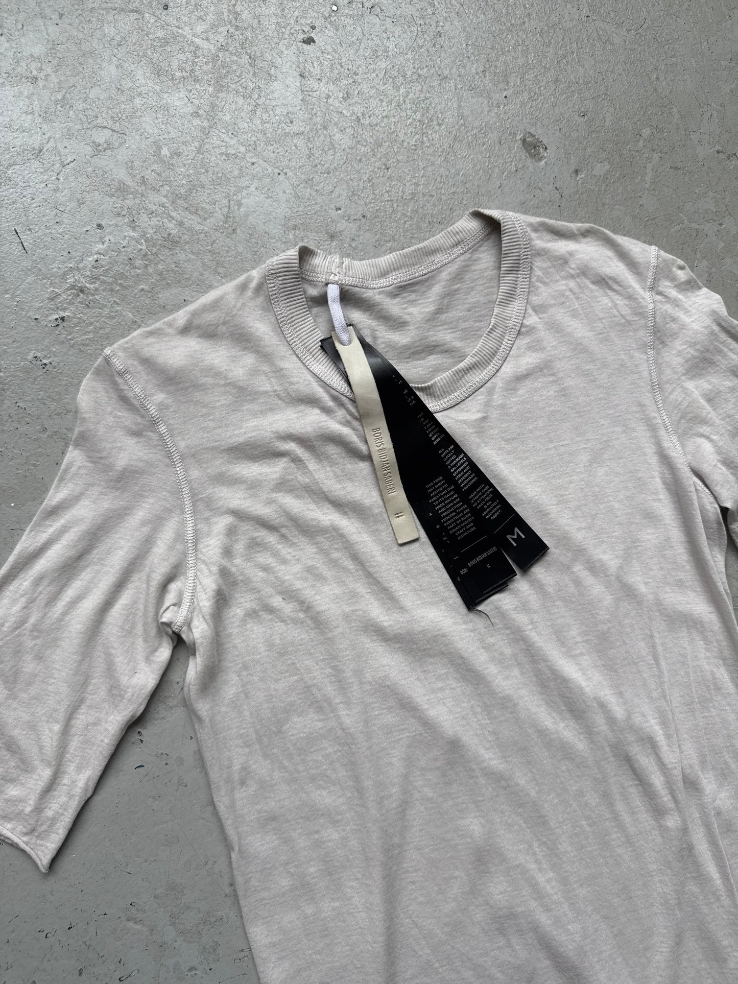 Boris Bidjan Saberi Object Dyed Light Grey Shirt (M)