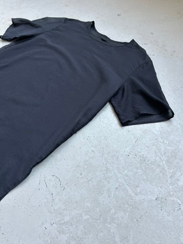Davids Road Silk Cotton Blend Black Short Sleeve (M)