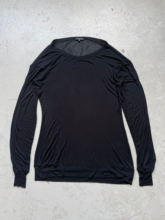 Ann Demeulemeester Black Long Sleeve Shirt (38)