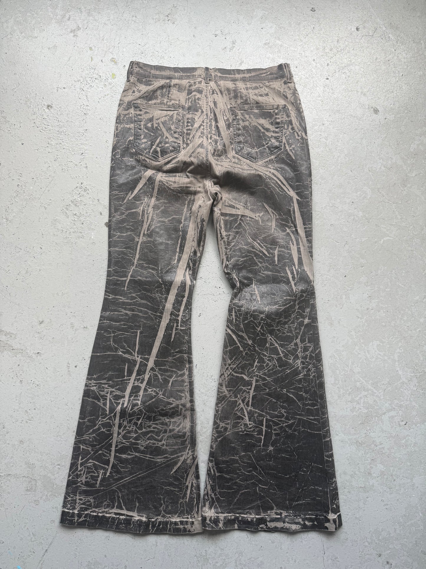 Rick Owens DRKSHDW FW25 Bolan Bootcut Washed Foil (38)