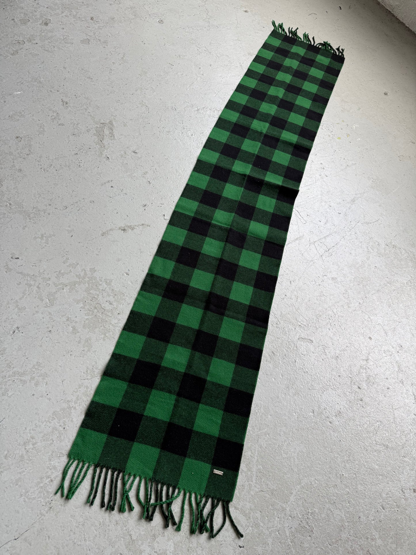 Dior Homme Green Plaid Scarf (OS)