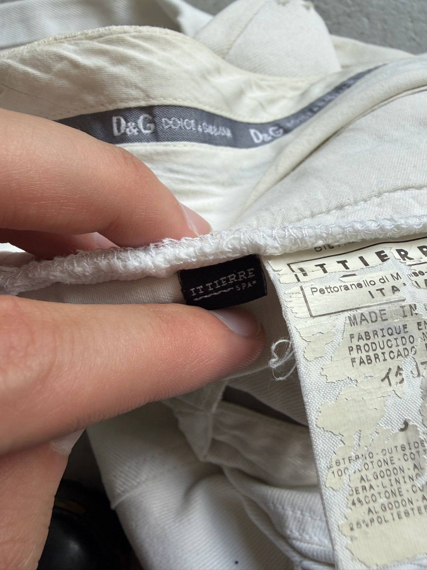 Dolce & Gabbana Double Waisted White Denim (45)