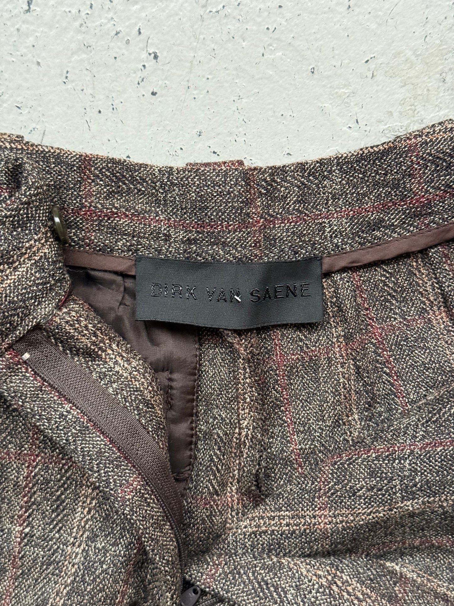 Dirk Van Saene Plaid Trousers (40)