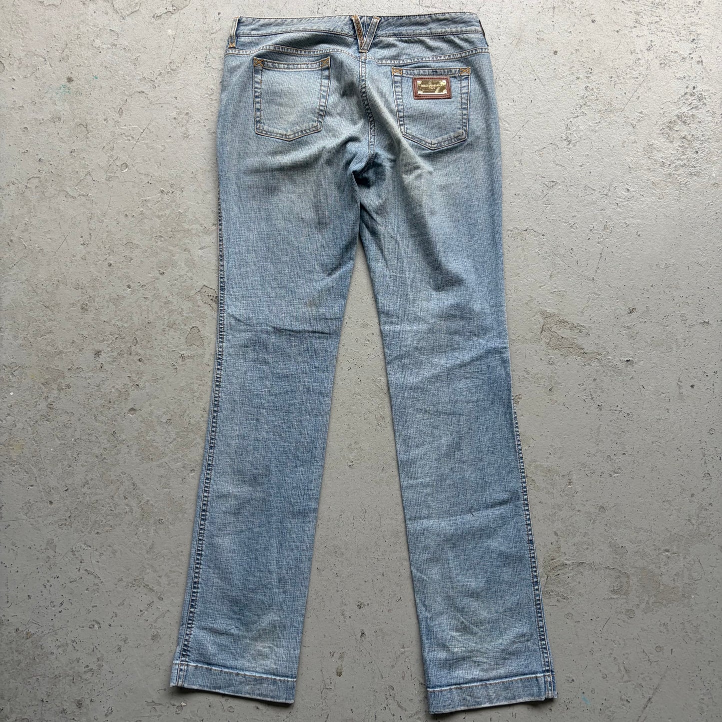 Dolce & Gabbana Light Wash Gold Plated Denim (34)