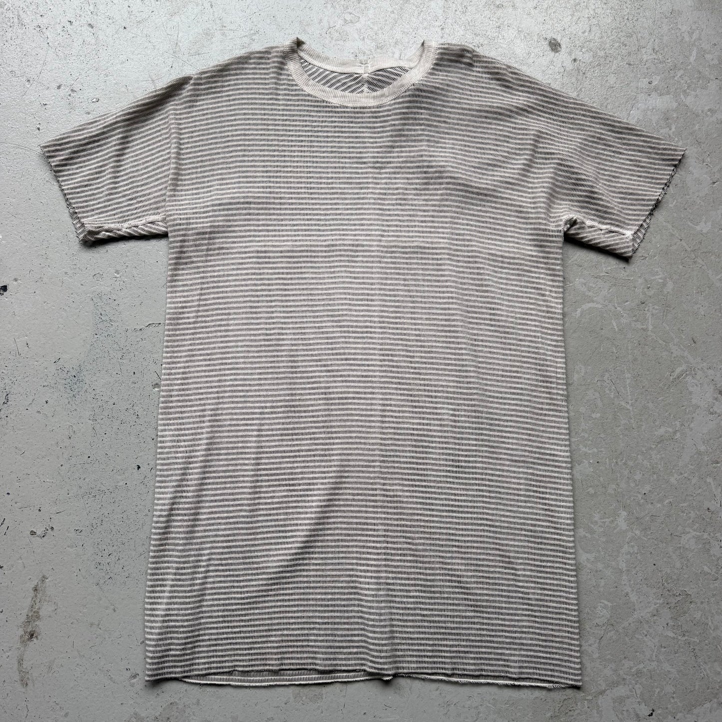Boris Bidjan Saberi SS24 TS Resin Dyed Light Grey Short Sleeve Shirt (S)