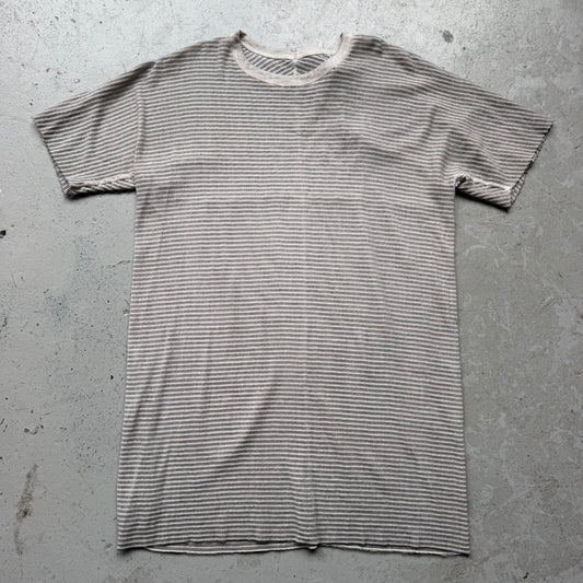 Boris Bidjan Saberi SS24 TS Resin Dyed Light Grey Short Sleeve Shirt (S)