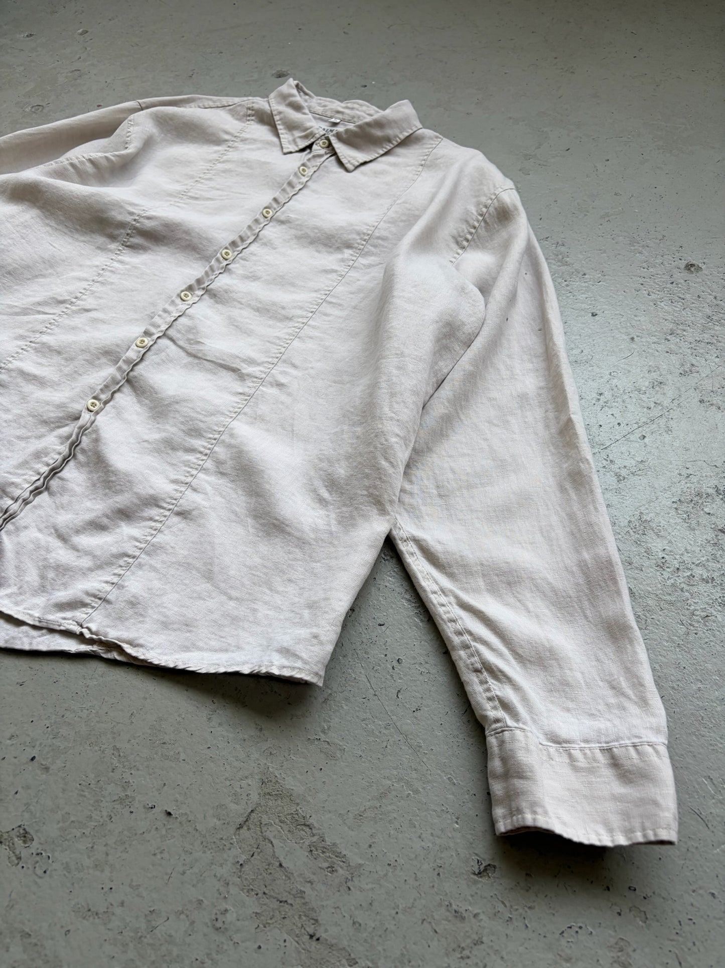 Balmain 100% Linen White Button Up (3XL)